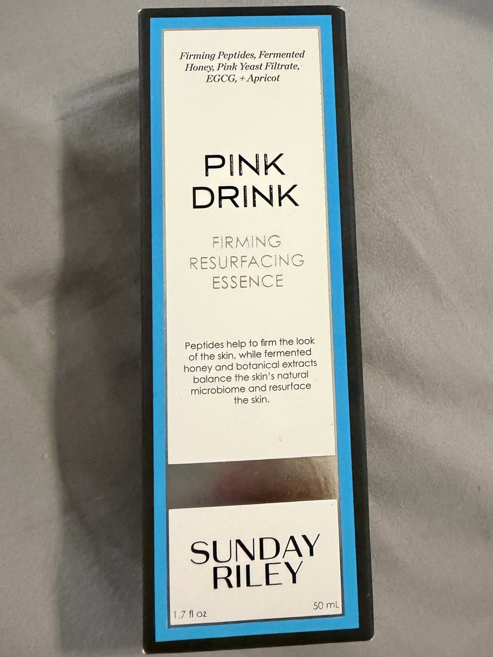 Sunday Riley Skincare Box in Black and White Text